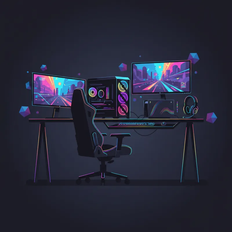 Gaming setup with PC and console